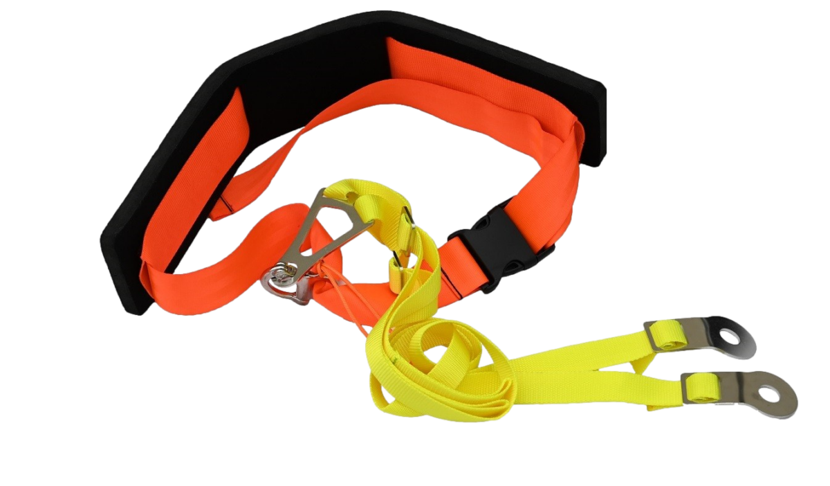 GeoCart comes complete with a heavy-duty padded towing belt that is both supportive and comfortable to use.   GeoTrencher