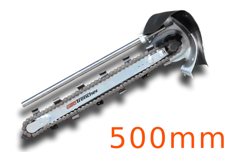 <div class="row s-chatgpt__section"> <div class="column large-12"> <div id="response-container"> <h1><strong>Echo Mini Trencher Attachment Full Kit</strong></h1> introducing the GeoTrencher – ECHO CSG-7410ES Mini Trencher Upgrade your trenching game with the GeoTrencher – ECHO CSG-7410ES, a powerful mini trencher equipped with a mini trencher attachment designed to tackle your landscaping and construction needs with ease. Say goodbye to inefficiency and hello to precision and durability. Here's why this machine is set to revolutionize your projects: Key Features: <ul> <li><strong>Powerful Performance</strong>: Equipped with the Echo 7410 Heavy Duty Powerhead, this trencher delivers the power you need to get the job done efficiently.</li> <li><strong>Versatile Trenching</strong>: Choose from three size options for trenching bar lengths: 400mm, 500mm, or 700mm, ensuring versatility to suit your specific needs.</li> <li><strong>Effortless Operation</strong>: With two 38mm wide trenching chains included, you can start trenching right out of the box, saving you time and effort.</li> <li><strong>Convenient Package Deal</strong>: The GeoTrencher – ECHO CSG-7410ES comes fully assembled and ready and ready to go, providing you with a hassle-free experience from the get-go.</li> </ul> Whether you're working on landscaping projects or tackling construction tasks, the GeoTrencher – ECHO CSG-7410ES is your ultimate trenching companion. Say hello to efficiency, precision, and durability like never before. <strong>Package Deal Includes:</strong> <ul> <li><strong>1 X Echo 7410ES Heavy Duty Powerhead</strong></li> <li><strong>1 X 400mm or 500mm or 700mm Bar GeoTrencher</strong></li> <li><strong>2 X 38mm Wide Trenching Chains - To Bar Length </strong></li> <li><strong>1 X Cut-Off Saw Attachment - Easy Changeover </strong></li> </ul> </div> </div> </div> <div class="row s-chatgpt__section"> <div class="column large-3 tab-12"></div> </div> Trenching Attachment