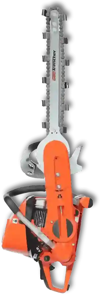 chainsaw with large vertical blade