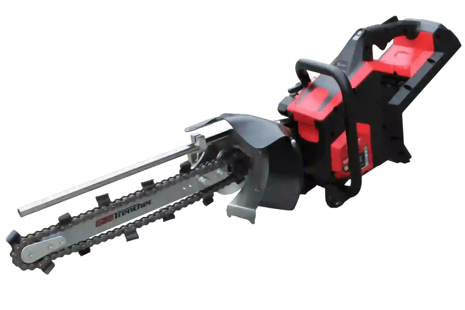 <h1><strong>Milwaukee Mini Trencher 400-mm GeoTrencher</strong></h1> The <strong>GeoTrencher – 400mm Trencher</strong>, powered by the advanced <strong>Milwaukee MX FUEL™</strong> system, is a game-changer for trenching applications. Designed for precision, reliability, and performance, this complete system includes the milwaukee mini trencher unit pre-assembled with GeoTrencher’s custom attachment and two <strong>standard geo trenching chains</strong>. This innovative solution is compatible with Milwaukee’s <strong>MX FUEL™ batteries</strong>, offering unparalleled power without the hassle of petrol. With a variety of battery options available, you can tailor the system to meet your project’s specific needs. <h4>What’s Included:</h4> <ul> <li>(1) 400mm Trencher (Pre-assembled GeoTrencher Attachment)</li> <li>(2) Standard 38mm wide Geo Trenching Chains</li> <li><strong>Battery and Charger Sold Separately</strong></li> <li>Milwaukee’s MXFCOS350G2 (Tool Only)</li> </ul> Milwaukee Powered GeoTrenher
