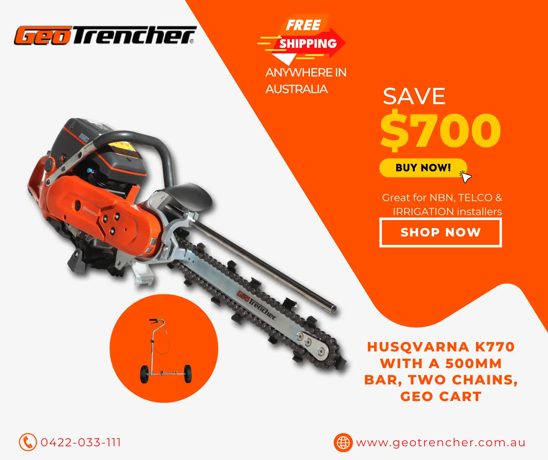 geo trencher promo banner